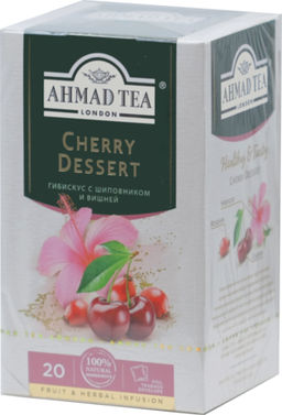AHMAD TEA. Herbal Infusion. Cherry dessert карт.пачка, 20 пак. РОССИЯ