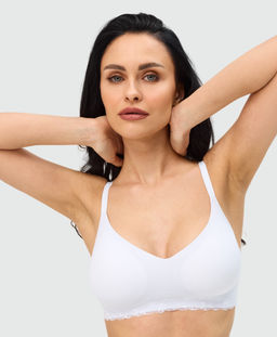 Топ-бюстье бюстгальтер бесшовный Vanessa for me S008 нейлон, эластан белый размеры S, M, L, XL