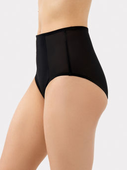 Трусы женские Mark Formelle с высокой талией полиамид с эластаном черный  фото 5