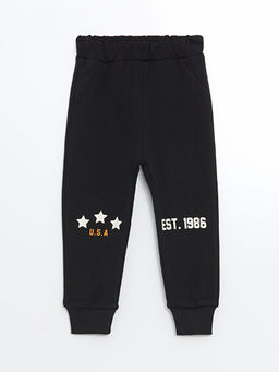 Bisiklet Yaka Bask?l? Erkek Bebek Sweatshirt ve E?ofman Alt 2li Tak?m - Waikiki фото 3
