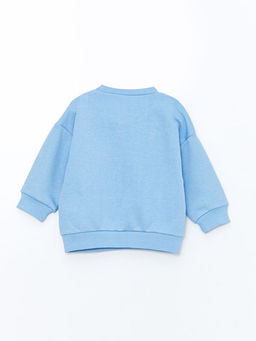 Bisiklet Yaka Uzun Kollu Bask?l? Erkek Bebek Sweatshirt ve E?ofman Alt 2li Tak?m