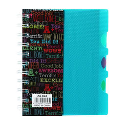 Блокнот на гребне А6, 100 листов, линия, обложка пластик, с разделителями Граффити, МИКС - Calligrata фото 4