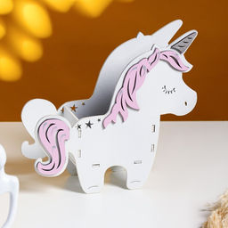 Подарочный ящик «Единорог», 21.5×7×21 см, деревянный