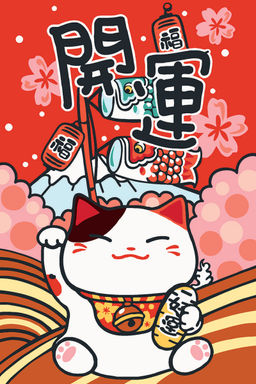 ФРЕЯ PKZ/PS-049 Набор для раскрашивания по номерам (на картоне) 30 х 20 см Манеки-неко