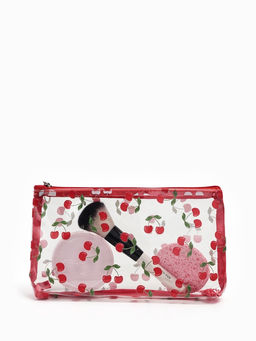 Косметичка ПВХ Вишня 25*5*15, отд на молнии, прозрачный