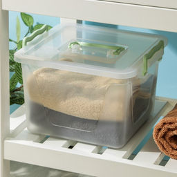 Контейнер пищевой Альтернатива, 8.5 л, пластик, прозрачный, ручки МИКС