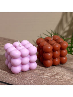 Свеча «Шарики 3 слоя», 6×6×6 см, соевый воск, МИКС