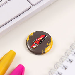 Набор значков на одежду, рюкзак, сумку Гонки, 3 шт., d=25 мм, закатные, 7?7 см