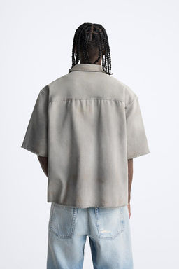 ACID WASH DENIM GOMLEK - Zara фото 3