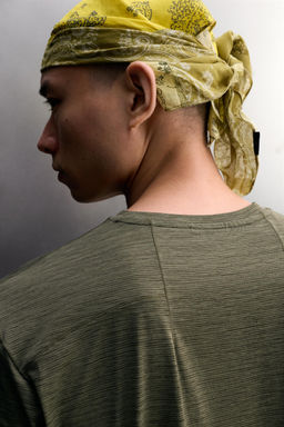 CAMISETA T?CNICA JACQUARD RAYAS / Verde medio - Zara фото 5