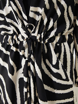 ?al Yaka Desenli Kad?n Kimono