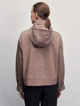 Куртка с накладными карманами и капюшоном / Zarina  фото 6