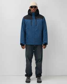 Горнолыжная куртка мужская зимняя синего цвета 7611S - Mtforce фото 10