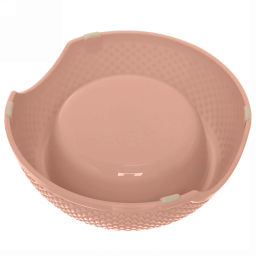 Миска металлическая "Колор-Сердце" 250мл 18,8*6см на пластиковой подставке, цвет розовый