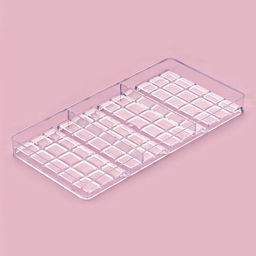 Форма для шоколада KONFINETTA «Плитка», 27×13.5×2.5 см, 4 ячейки, пластик, прозрачная