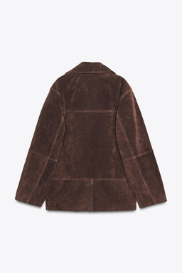 OVERSIZE SUEDE LEATHER BLAZER