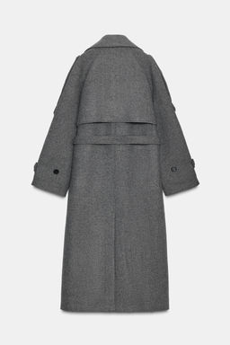 DOUBLE-BREASTED COAT WITH BELT AND LOOPS - Zara фото 4