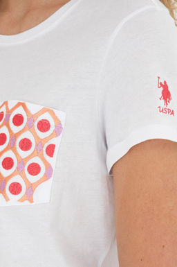 Женская белая футболка с круглым вырезом Неожиданная скидка в корзине - U.s. polo assn фото 7