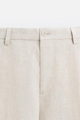 100% LINEN SUIT TROUSERS - Zara фото 20