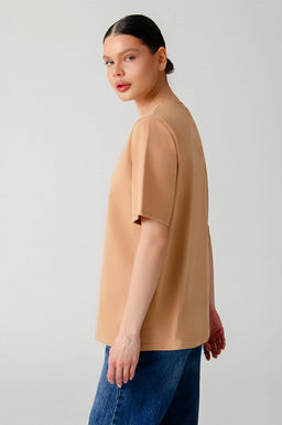 Арт. 3-1144 Футболка женская 42-50 (5 шт) Цвет:светло-коричневый - Калинка фото 5