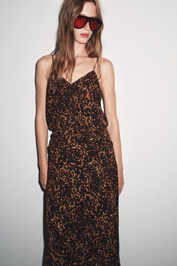 ANIMAL PRINT MIDI DRESS - Zara фото 2