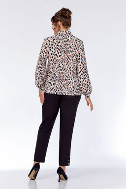 Блуза Swallow 803.2 черный+серебряный узор фото 731