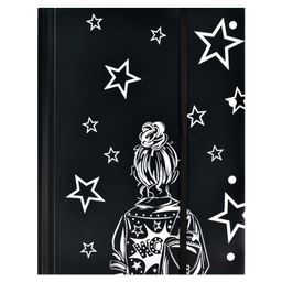 Папка для чертежей и рисунков пластиковая арт. 60455/ 12 ДЕВОЧКА С РЮКЗАКОМ (полипропилен, формат А4