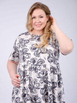 Платье "Касадея" цветы, трикотаж (М)