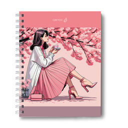 Светоч Т214 Тетрадь общая с твердой обложкой, матовая ламинация A5 80 л. на гребне 65 г/кв.м , белизна 100 % 4 шт. клетка 01568 Весенняя романтика