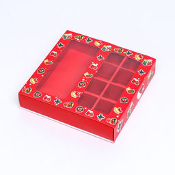 Цена за 2 шт. Коробка под 8 конфет и шоколадки, 17.7×17.7×3.8 см