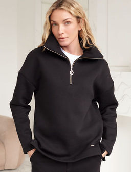 VILATTE / Джемпер из премиального футера трехнитки с начесом