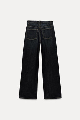 HIGH-WAIST TRF WIDE-LEG JEANS WITH CROSSOVER WAISTBAND - Zara фото 29