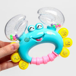 Погремушка Крабик, цвет МИКС, Крошка Я, 12 см  фото 2