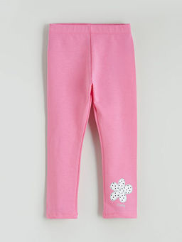 Beli Lastikli Bask?l? K?z ?ocuk Tayt