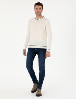 Белый зауженный свитер - Cacharel фото 4