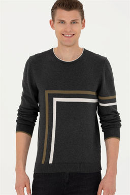 Мужской свитер антрацитового меланжа - U.s. polo assn фото 3