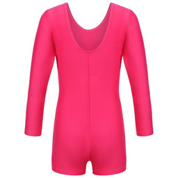 Купальник гимнастический Grace Dance, с шортами, с длинным рукавом, р. 28, цвет малина  фото 10
