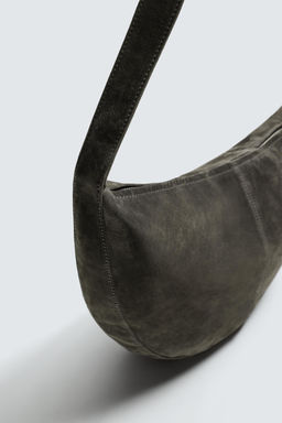 BOLSO HOMBRO PIEL / Gris - Zara фото 5