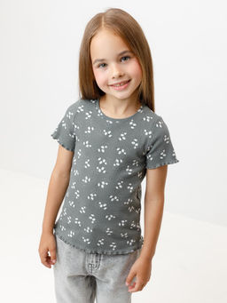 КР 302814/пряный базилик,нежные цветочки к585 фуфайка (футболка) для дев - Crockid фото 3