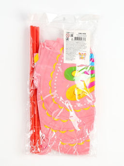 Воздушные шары фольгированные 13" «Бабочка розовая», 5 шт., под воздух