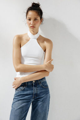 POLYAMIDE HALTER TOP - Zara фото 36