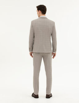 A__k Kahverengi Slim Fit Tak_m Elbise