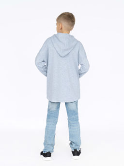 Толстовка детская с капюшоном серая Future