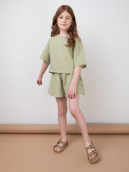 Юбка-шорты муслиновая Шалфей 7+ - Bungly фото 5