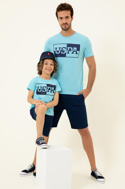 Erkek Turkuaz Bisiklet Yaka Ti__rt