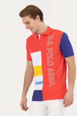 U. S. Polo Assn Мужская красная футболка с воротником-поло - U.s. polo assn фото 8