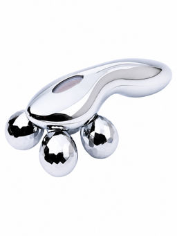 Nail Art Ручной роликовый массажер для лица и тела / 4D Massager XC-119, серебристый