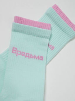 Цена за 2 пары. Носки Удлиненные CONTE ACTIVE бледно-бирюзовый - Conte elegant фото 3