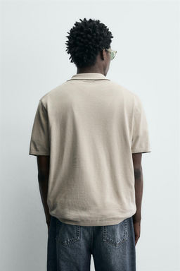 CONTRAST RIB KNIT POLO SHIRT - Zara фото 3