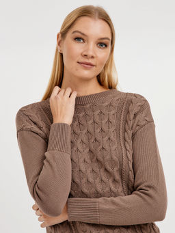 джемпер женский хлопковый с объёмным узором - Glenfield фото 4